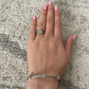 925 Silver Designer Bracelet and Ring Set